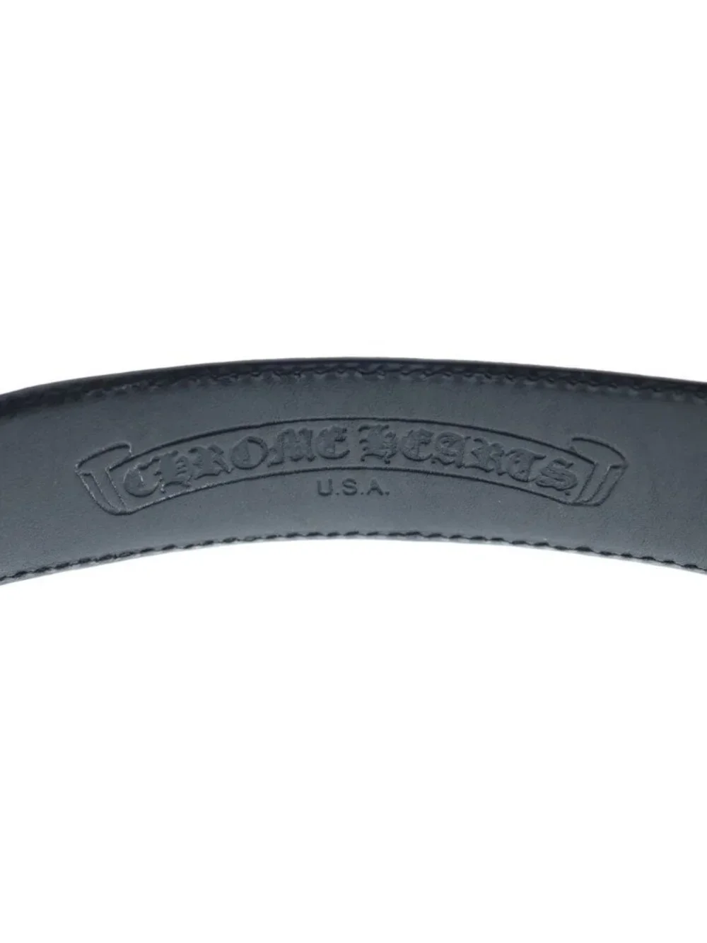 Chrome Hearts Blt Roller Buckle Leather Belt Silver